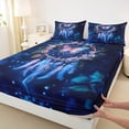 thumbnail image 3 of Castle Fairy Female Men Adults Bohemian Feather Dreamcatcher Twin Sheet Sets 3pcs,Floral Flowers Butterfly Twin Fitted Sheet Microfiber,Exotic Style Breathable Flat Sheet,Ultra Soft Home Decor, 3 of 7