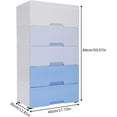 thumbnail image 3 of Plastic Drawers Dresser Storage Cabinet, 5 Drawer Stackable Vertical Clothes Storage Tower, Bedroom Tall Small Chest Closet, Organizer Unit for Hallway Entryway(Blue), 3 of 9