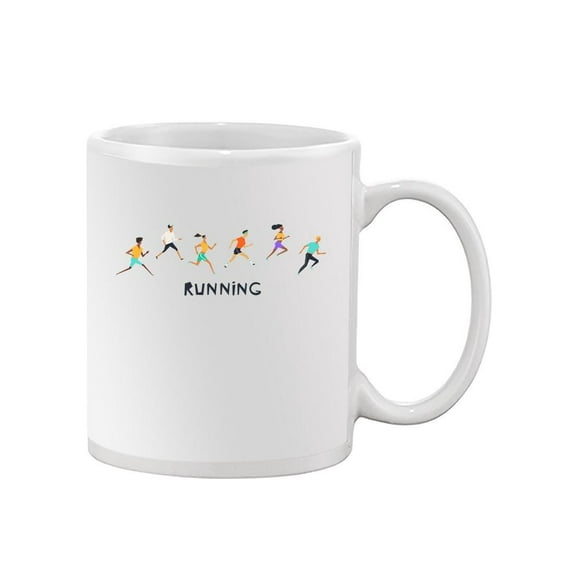 Running People Design Mug Unisex's -Image by Shutterstock