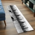 thumbnail image 4 of Black Deer Runner Rugs 2x6 ft Mountain Forest Animal Trees Nature Scenery Washable Hallway Rugs Non-Slip Floor Mats Absorbent Carpet Bedside Runners for Bedroom Kitchen Bathroom Laundry Room, 4 of 9