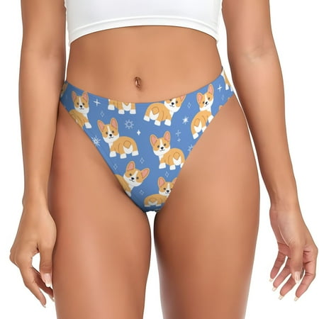 Sigee Corgi for Women s G-String Panty  Low Rise  Soft Lace Perfect for Everyday Wear or Special Occasions-Medium