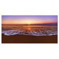 thumbnail image 2 of Orange Tinged Sea Waters at Sunset - Beach Photo Canvas Print, 2 of 3