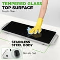 thumbnail image 6 of Portable Electric Food Hot Plate - Stainless Steel Warming Tray & Dish Warmer with Black Glass Top, 6 of 8