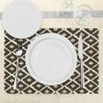 thumbnail image 3 of Ambesonne Tribal Place Mats Set of 4, Diamond Shaped Abstract, Standard Size, Dark Brown Cream, 3 of 6