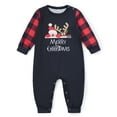 thumbnail image 4 of EYIIYE Matching Christmas Pajamas For Family, Long Sleeve Letters Print T-shirt with Plaid Pants, 4 of 5