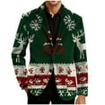 thumbnail image 4 of Gamivast Mens Christmas Blazer Jackets Plus Size Corduroy Graphic Lapel Collar Party Suit Jacket Funny Loose Fitted Lightweight One Button Sport Coat with Pockets, 4 of 6