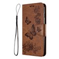 thumbnail image 4 of Feishell Wallet Case for iPhone 16 Pro Max,Retro PU Leather Butterfly Embossed Pattern Full Protection Anti-Scratch Magnetic Clasp Flip Holder Card Slots & Cash Pocket Phone Cover,Brown, 4 of 9