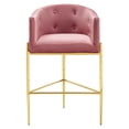 thumbnail image 6 of Modway Savour Tufted Performance Velvet Bar Stool Set of 2 in Dusty Rose, 6 of 9