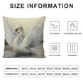 thumbnail image 5 of Nawypu  Swan Pillowcase Sketch Portrait Wings Bird Animal Elegant Lake Nature Animal Oil Vivid Throw Pillow CoverCushion Decorative for Living Room Outdoor, 5 of 5