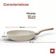 thumbnail image 2 of Ultrachef Sartén Antiadherente | Línea Master Stone Piedra y Madera | Revestimiento de Piedra de Alemania 100% libre de PFOA, para estufa de inducción, gas o eléctrica. Blanco 20 cm, 2 of 7