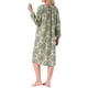 thumbnail image 3 of INSPIRE CHIC Camisón de Mujer de Manga Larga Ropa de Dormir Cuello Redondo con Corbata y Bolsillo Camisón Verde Floral, 3 of 5