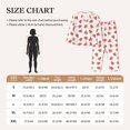 thumbnail image 3 of Rateoe Hand Drawn Strawberry Pattern Womens Pajamas Set Long Sleeve Sleepwear Button Down Nightwear Soft Cotton Pj Lounge Sets, 3 of 9