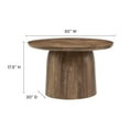 thumbnail image 2 of Modway Table Basse Ronde en Bois 30 Pouces en Noyer, 2 of 7