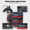 thumbnail image 4 of Funda para rueda de repuesto de coche - Bolsa de nailon para guardar ruedas, accesorios de protección para coche, color negro/rojo, tallas S/L, 4 of 5