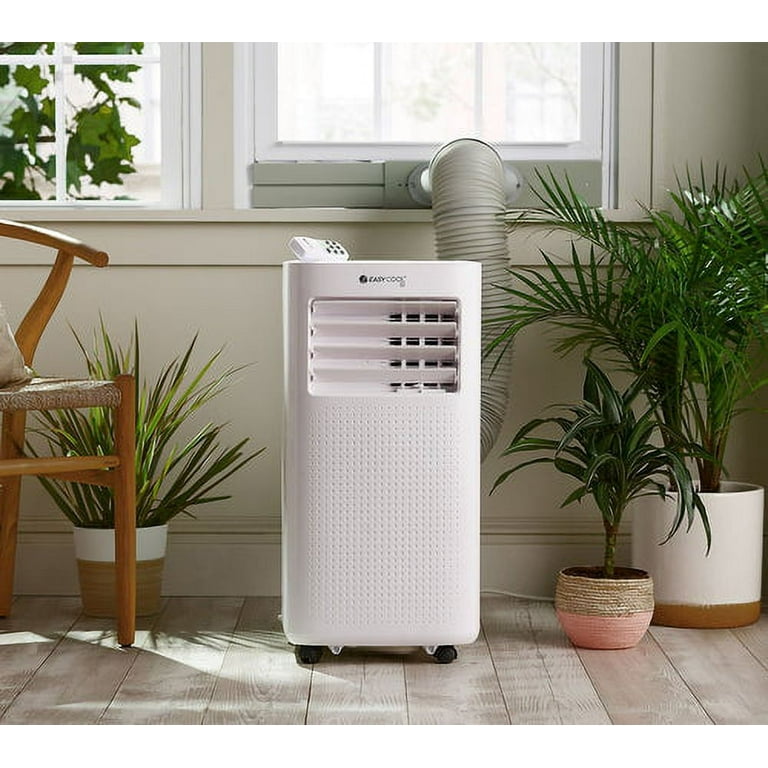 EasyCool 4-in-1 9000btu/6500doe Portable Air Conditioner w/Heat & Remote, White, Size: 9000 BTU