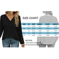 thumbnail image 5 of MOSHU Long Sleeve Womens Tops Deep V Neck Blouses for Women Loose Fit Curved Hem Fall Shirts, 5 of 7