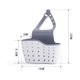 thumbnail image 2 of Fregadero de cocina Caddy soporte de esponja soporte de jabón de plástico de silicona colgante Correa Ajustable grifo Caddy con orificios de drenaje para secado, 2 of 7