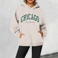 thumbnail image 2 of WEAIXIMIUNG Chandails en Molleton pour Femmes Tendance Zip 2024 Nouveau Pull à Col Rond Imprimé Lettres pour Femmes Pull à Manches Longues de Rue Chandail à Capuchon, 2 of 4