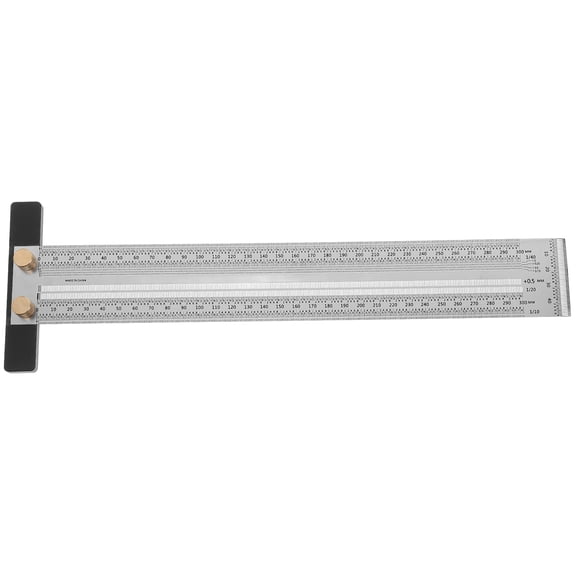 FONDOTIN Woodworking Millimeter Ruler with Multi-Angle Measurement for Carpentry and School Projects, 1 Piece