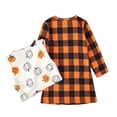 thumbnail image 4 of Rovga Fall Dress For Girlstoddler Overall Kids Plaid Baby Set Tops Skirt Dress And Vest Outfits&Set Casual Daily Wear Orange 18-24 Months, 4 of 9