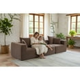 thumbnail image 4 of SOULART 111.02" Cloud Sofa, sectional Deep-Seat Couch , Brown modern sofa with compressed shippment & Easy Setup, 4 of 8