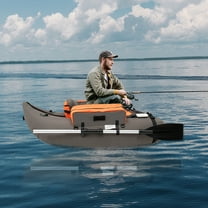 Outdoor Portable Inflatable Fishing Boat with Adjustable Backrest - Lightweight, High Load Capacity, Ideal for Lakes & Rivers