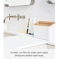 thumbnail image 6 of Yamazaki Home Self-Draining Soap Tray, White, Silicone, No Assembly, 6 of 7