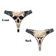 thumbnail image 3 of Balery Vintage Leaf Flower Skull Tangas de Algodón para Mujer con Estampado – Ropa Interior Sexy, Transpirable, G-string-Medium, 3 of 6