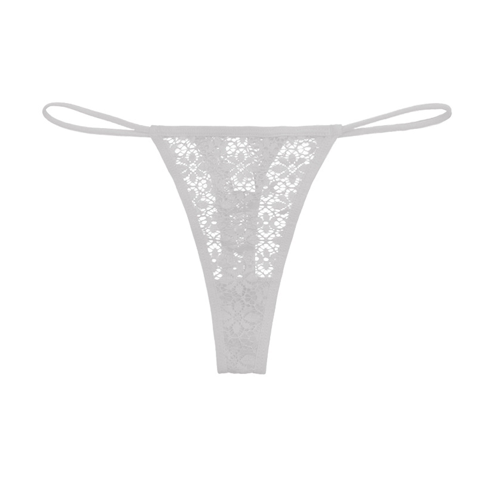 zuwimk G String Thongs For Women,Underwear for Women Frozen Silk Seamless  Panties with Silky Tactile Touch White,L