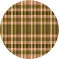 thumbnail image 1 of Ahgly Company Indoor Round Patterned Saddle Brown Area Rugs, 6' Round, 1 of 6