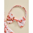 thumbnail image 6 of Suealasg 2Pcs Newborn Baby Girl Clothes Sleeveless Floral Print Romper Bodysuit +Headband 3 6 12 18 Months Infant Summer Cute Outfit, 6 of 9