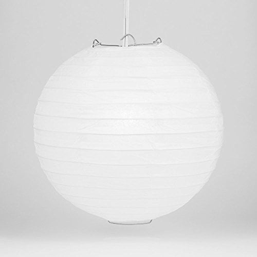 Luna Bazaar Eyelet Paper Lantern Decoration Lamp Shade 10-Inch, White 