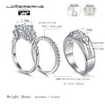 thumbnail image 2 of Wedding Ring Sets His And Hers Couples Women and men S925 Sterling Silve Wedding Bands, 2 of 6