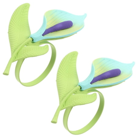 

BESTONZON 2Pcs Colored Napkin Rings Serviette Rings Table Decors Decorative Napkin Holders Home Supplies