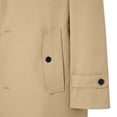 thumbnail image 4 of Purcolt Mens Trench Coat Notched Lapel Single Breasted Mid Long Jacket Windbreaker Casual Windproof Overcoat Pea Coat, 4 of 8
