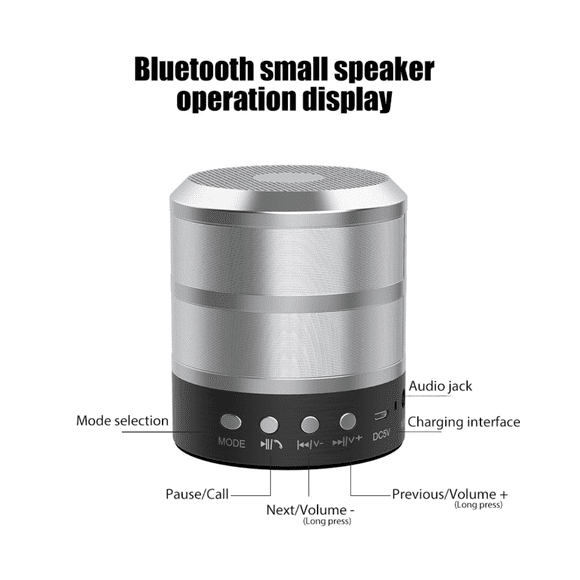 Altavoz bocina bluetooh para celular gris