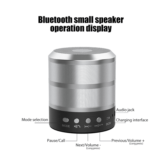 Altavoz bocina bluetooh para celular gris