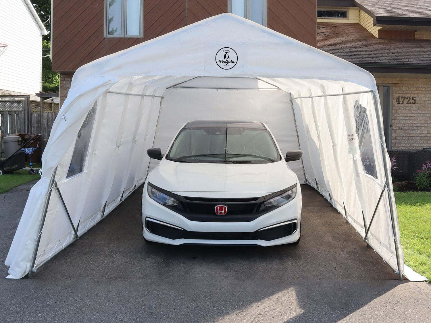 Abri simple 11 pi. x 20 pi. en blanc