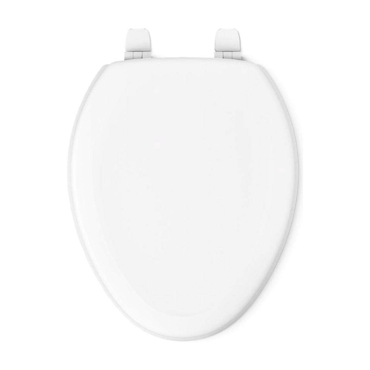 Stonewood Elongated Toilet Seat for Standard Toilets with Color-Matched Plastic Hinges Durable Comfortable Bathroom Accessory White