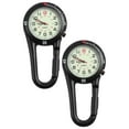 thumbnail image 3 of Miangastore 2pcs Clip-on Quartz Watch Backpack Belt Fob Watch with Fluorescent Dial (Black), 3 of 8