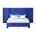 thumbnail image 2 of Acme Damazy Eastern King Bed Blue Velvet, 2 of 5