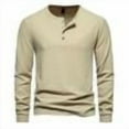 thumbnail image 6 of Vmvidoty Men's Casual Fit Solid Color Long Sleeve Top Comfortable Soft Khaki L, 6 of 6