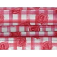 thumbnail image 4 of oneOone Velvet Red Fabric Check,Cyclamen & Rose Floral Sewing Craft Projects Fabric Prints By Yard 58 Inch Wide, 4 of 5
