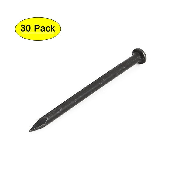3-inch Length Carbon Steel Point Tip Wall Cement Nail Black 30pcs