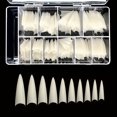 thumbnail image 1 of VIVACE Natural Long Stiletto 500 Uds puntas de uñas de Gel falsas artificiales 10 tamaños 28510 para salón de uñas, 1 of 5