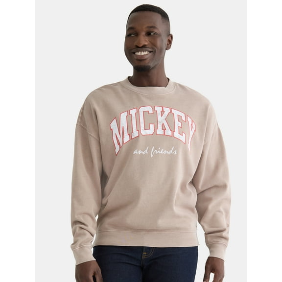 Disney Men's Mickey Mouse and Friends Classic Graphic Print Sweatshirt, Sizes S-3XL
