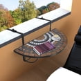thumbnail image 1 of vidaXL Hanging Balcony Table Terracotta and White Mosaic, 1 of 5