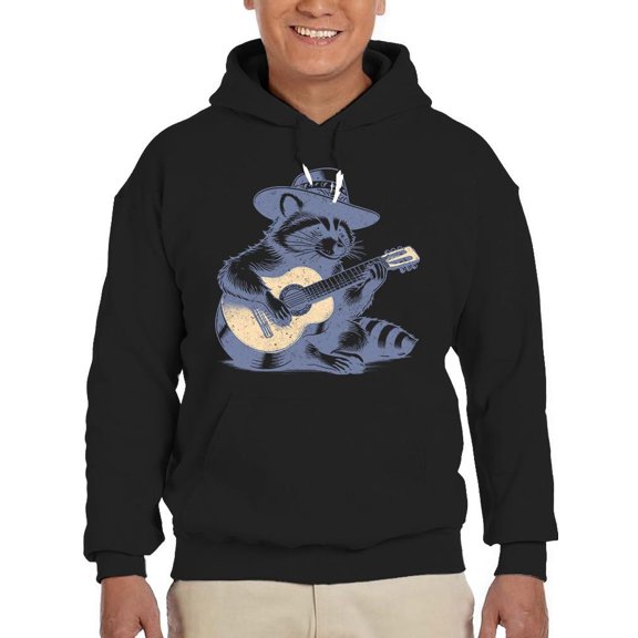 Raccoon Acoustic Jam Tee Hoodie Men's