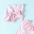 thumbnail image 4 of TOWED22 Infant Baby Girl One-Piece Swimsuit Long Sleeve Rash Guard for UPF 50+ Sun Protection Bathing Suit Pink,0-3 M, 4 of 6