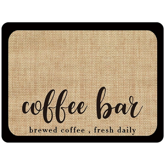 Tcwhniev Coffee Mat Hide Stains Rubber Backed Coffee Bar Countertop Mat Waterproof Placemat Kitchen Counter Coffee Bar Accessories